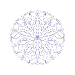 Circular mandala pattern. Vector graphic design element. Decorative ornament in ethnic style.