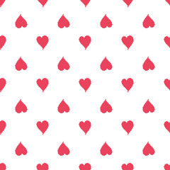 Minimalists style hearts seamless pattern. Valentines day background.