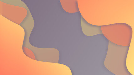 Waves gradient abstract background on the left and right corner of calming coral peach and gray colors of 2022 year concept with smooth movement and copy space