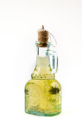 Bottle of oil of sunflower, olive, cotton, corn or soybean isolated on white background in Brazil
