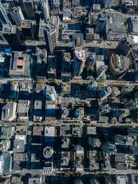 Stock aerial photo of Downtown Vancouver, Canada