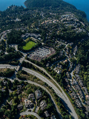 Fototapeta premium Stock aerial photo of Caulfield West Vancouver, Canada