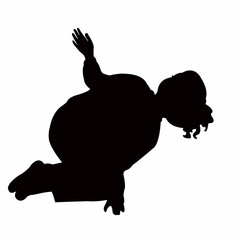 a girl body silhouette vector