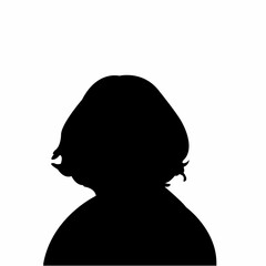 a girl head silhouette vector