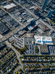 Stock aerial photo of Brentwood Town Centre Burnaby, Canada