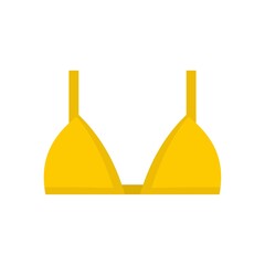 Lady bra icon flat isolated vector