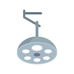 Clinic surgical light icon flat isolated vector