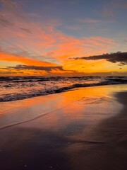 Fototapeta na wymiar sunset on the Florida beach