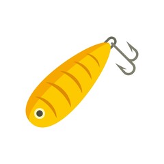Fish bait jig icon flat isolated vector