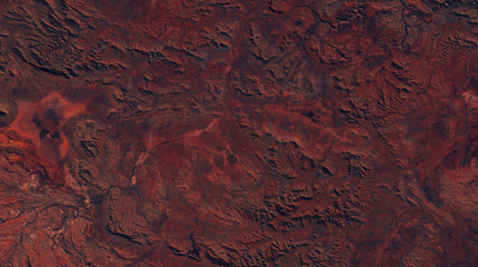 Parc national de Karijini, Australie occidentale, Australie. image satellite. contient des données Copernicus Sentinel modifiées