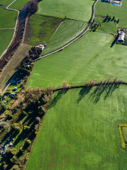 Stock aerial photo of Deroche Agriculture Fraser Valley, Canada