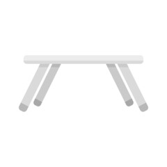 Folding kids table icon flat isolated vector