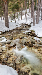 Río Samburiel en el valle de la Barranca, Navacerrada, Comunidad de Madrid.