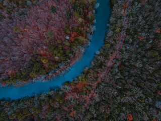 Drone photo of the Swatara Creek.