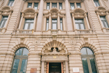 Medieval European-style building exterior wall pattern decoration