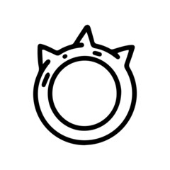 self defence ring line vector doodle simple icon