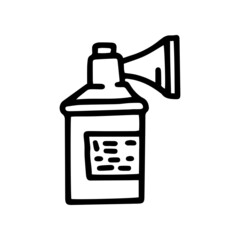 signal air horn line vector doodle simple icon
