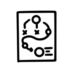 strategic action plan line vector doodle simple icon