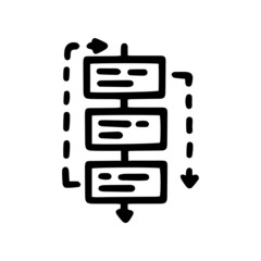 strategy algorithm line vector doodle simple icon