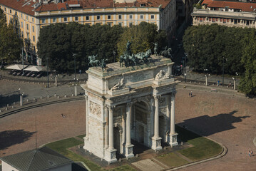 Fototapeta premium Milan view from above