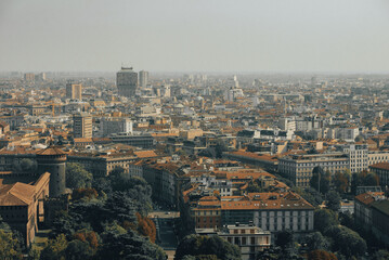 Fototapeta premium Milan view from above