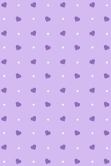 Abstract seamless pattern with purple hearts. Pink hearts seamless pattern. Universal print. Vector illustration