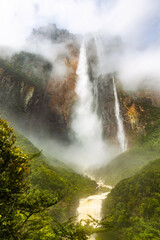 Scenic view of world's highest waterfall Angel Fall in Venezuela