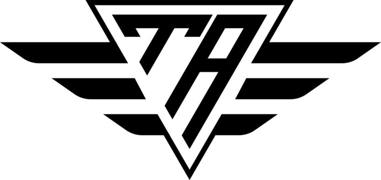 Initial letter at logo or ta logo vector design template