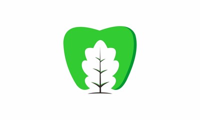 Dental Leaf Logo Vector