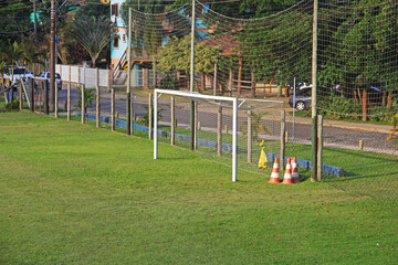 soccer game in the field