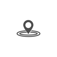 Map pointer icon flat design template illustration