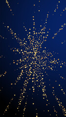 Festive curious confetti. Celebration stars. Gold