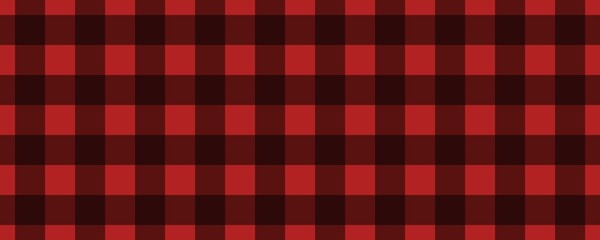 Banner, plaid pattern. Fire brick on Black color. Tablecloth pattern. Texture. Seamless classic pattern background.