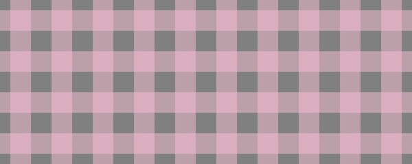 Banner, plaid pattern. Grey on Pink color. Tablecloth pattern. Texture. Seamless classic pattern background.