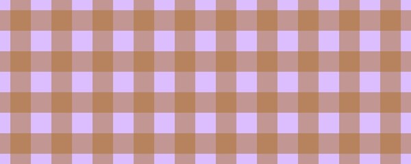 Banner, plaid pattern. Lavender on Brown color. Tablecloth pattern. Texture. Seamless classic pattern background.
