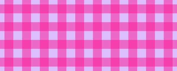 Banner, plaid pattern. Lavender on Deep pink color. Tablecloth pattern. Texture. Seamless classic pattern background.