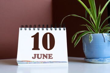 June 10 written on a calendar to remind you an important appointment.