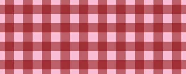 Banner, plaid pattern. Pink on Maroon color. Tablecloth pattern. Texture. Seamless classic pattern background.