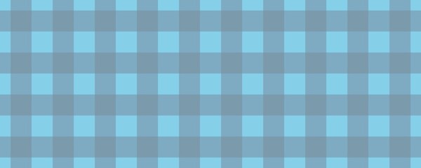 Banner, plaid pattern. Sky blue on Light Slate Grey color. Tablecloth pattern. Texture. Seamless classic pattern background.