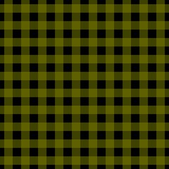 Plaid pattern. Black on Olive color. Tablecloth pattern. Texture. Seamless classic pattern background.