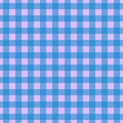 Plaid pattern. Lavender on Blue color. Tablecloth pattern. Texture. Seamless classic pattern background.