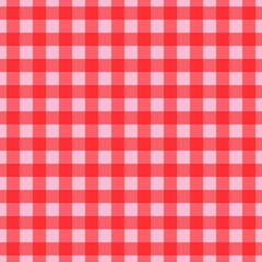 Plaid pattern. Pink on Red color. Tablecloth pattern. Texture. Seamless classic pattern background.