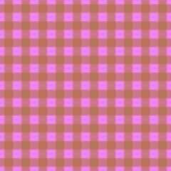 Plaid pattern. Violet on Brown color. Tablecloth pattern. Texture. Seamless classic pattern background.