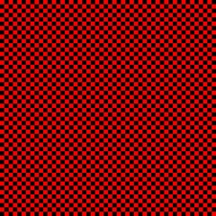 Checkerboard with very small squares. Black and Red colors of checkerboard. Chessboard, checkerboard texture. Squares pattern. Background.