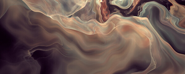 Abstract wavy brown marble lines background - obrazy, fototapety, plakaty