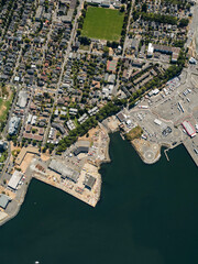 Stock Aerial Photo of James Bay Pier Victoria BC , Canada
