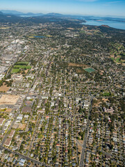 Stock Aerial Photo of Saanich and Victoria BC , Canada
