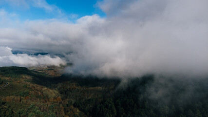 clouds over the mountain