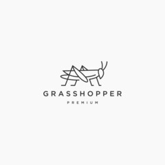 Grasshopper logo icon design template - obrazy, fototapety, plakaty