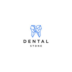 Fototapeta premium Dental stone line art logo icon design template